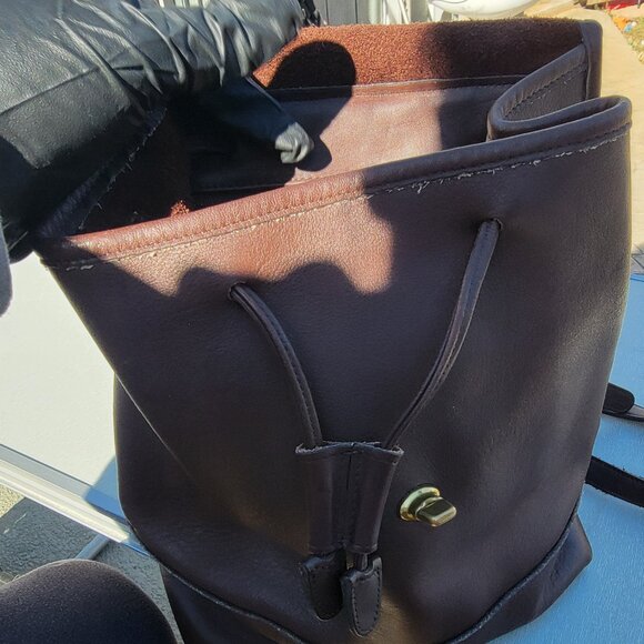 PRICE DROP Coach Womens Backpack Brown Square Turnlock Pockets Adjustable Strap - Picture 2 of 16